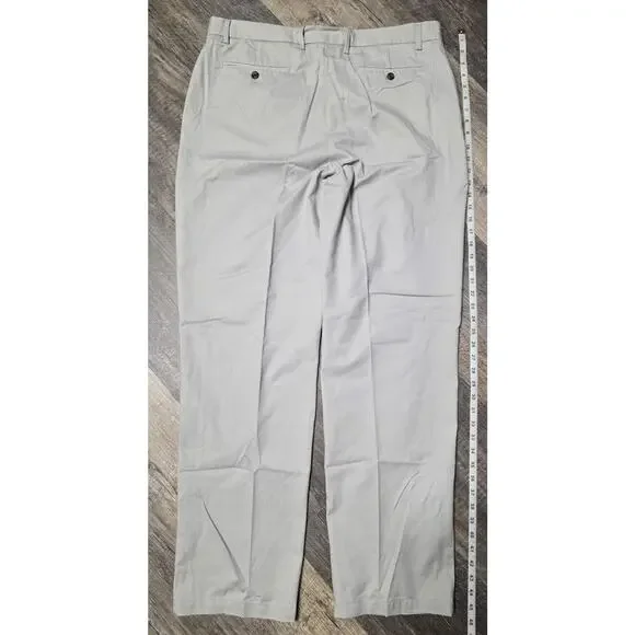 Amazon Essentials Mens Pants 38x34 Light Gray Chino Flat Front Straight Leg - Picture 5 of 5